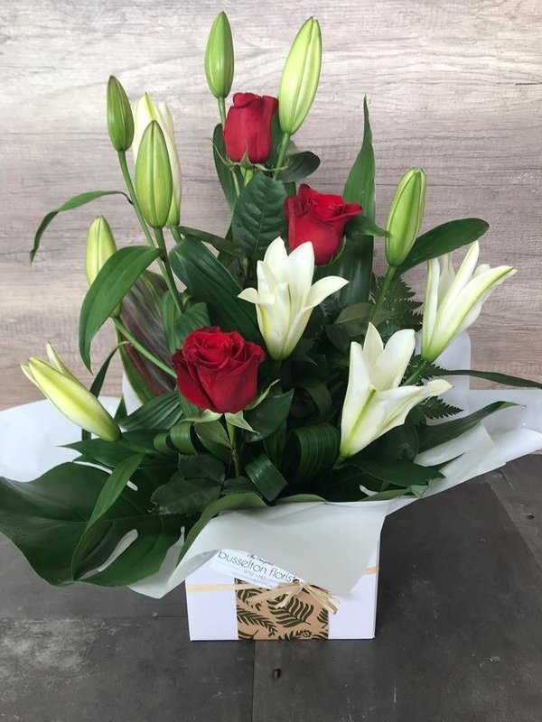 Oriental & Rose Box Arrangement