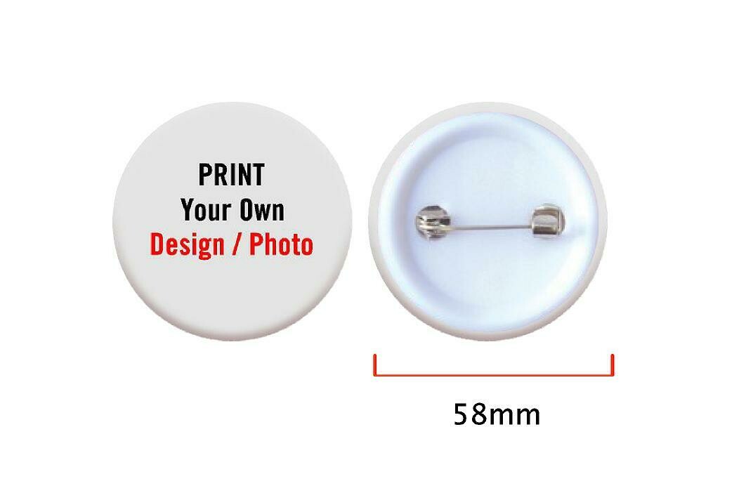 58mm Button Badge with pin