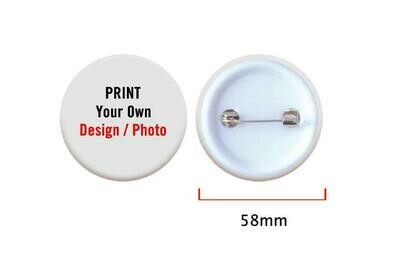 58mm Button Badge with pin