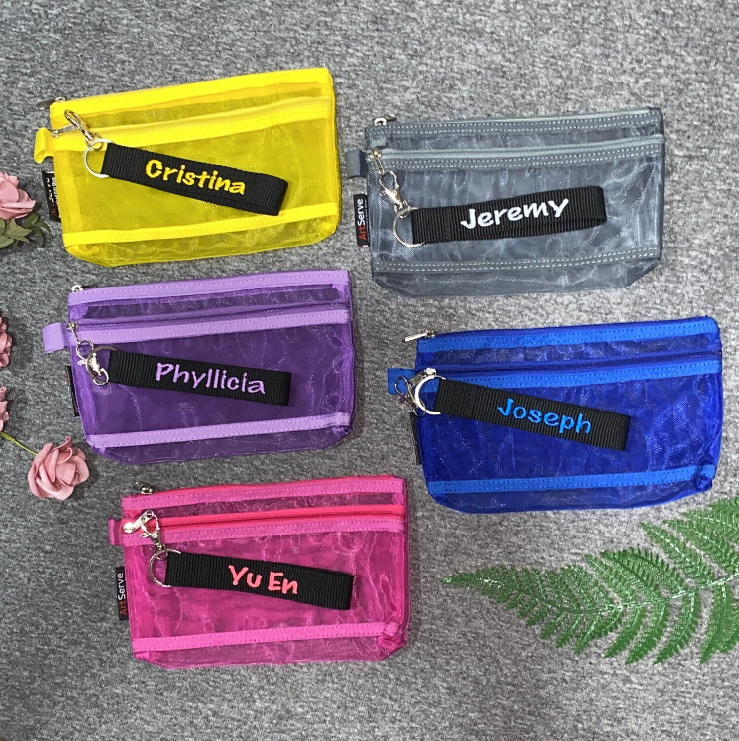 Mesh Pencilcase+ keychain SET