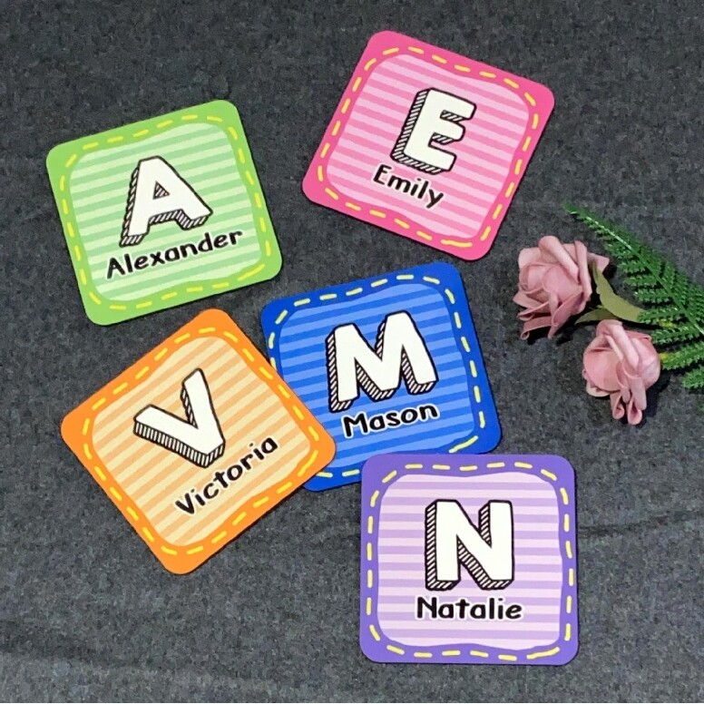 Candy Colour Initials Coasters