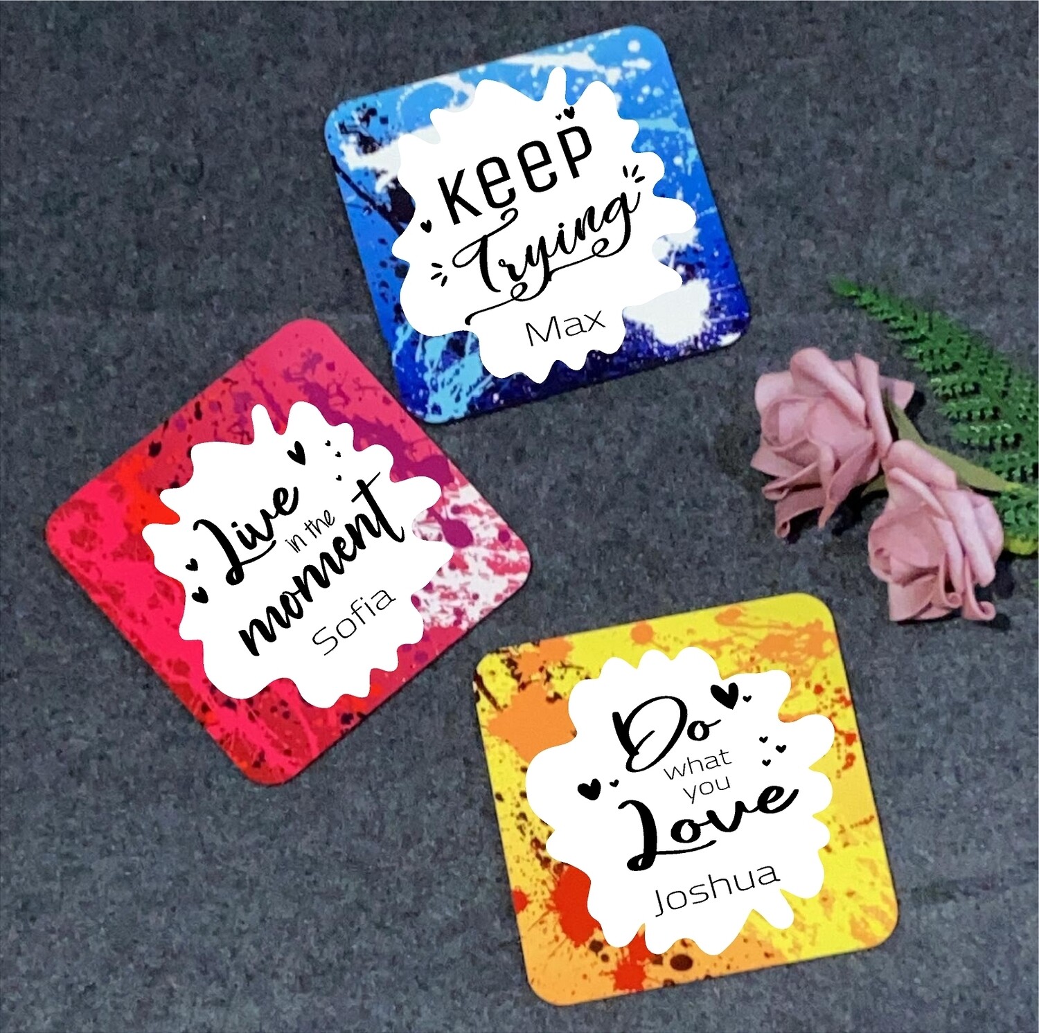 Colourful Quotes Coasters