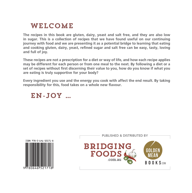Backside of Bridging Foods Cook Book