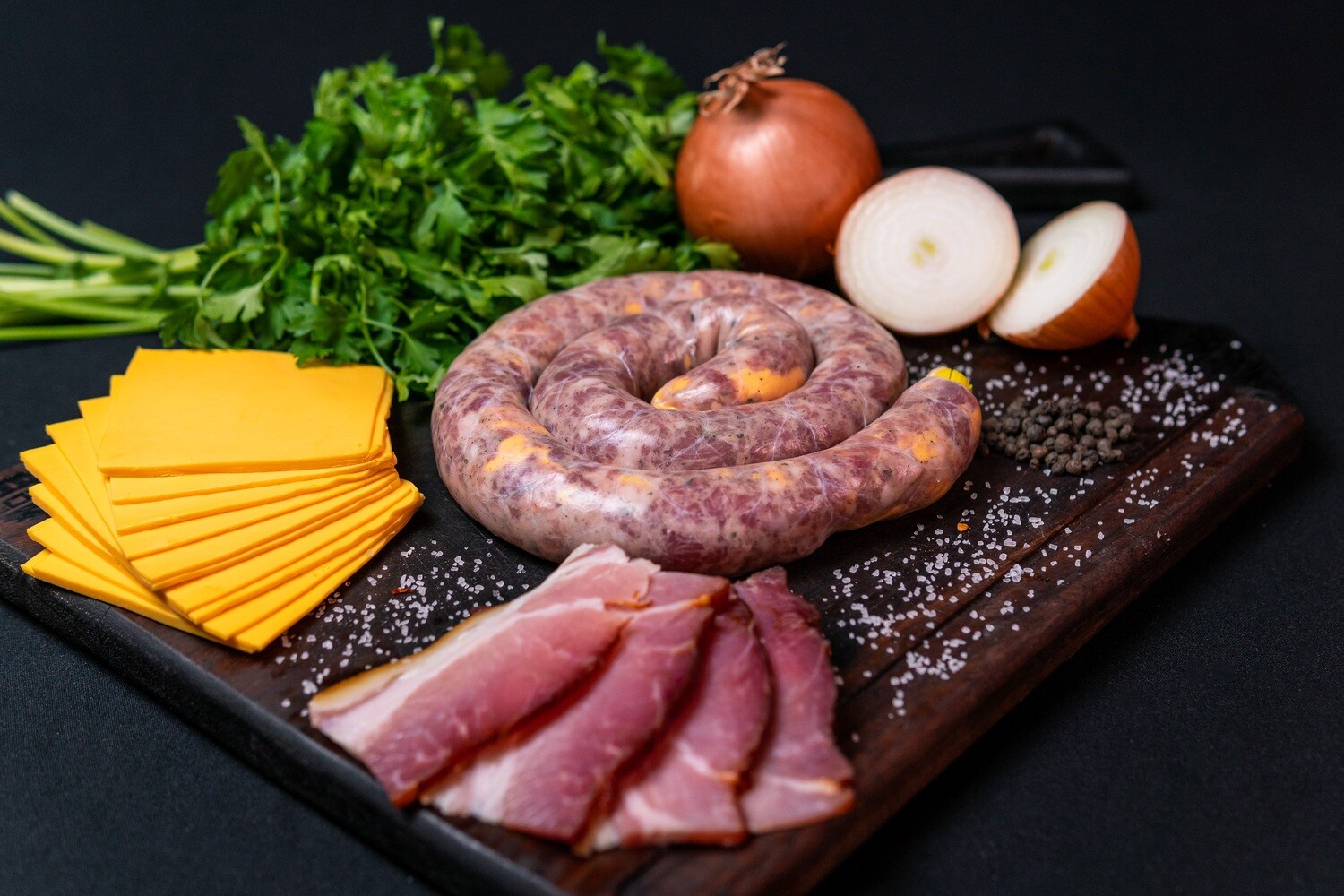 Linguiça de Bacon e Cheddar