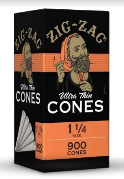 Zig Zag 84mm Cones (White and Brown)