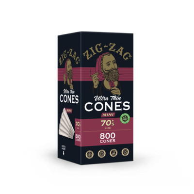 Zig Zag 70mm Cones (White and Brown)