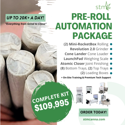 Modular Pre-Roll Automation System (20K A Day) Includes On-Site Training & Premium Tech Support