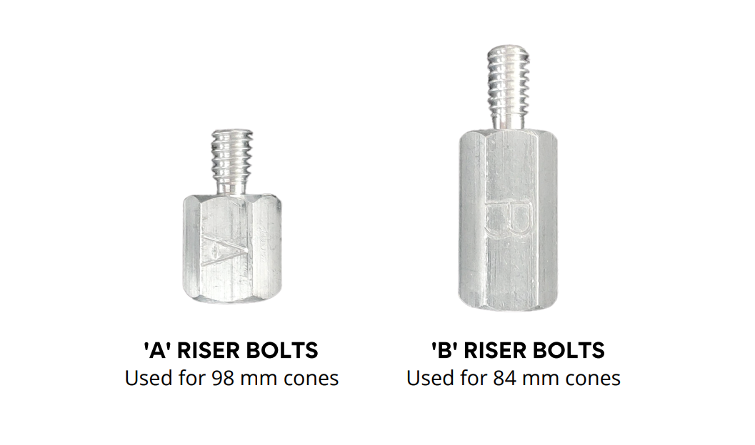 RocketBox 2.0 Lift Plate Hex Risers & Screw set