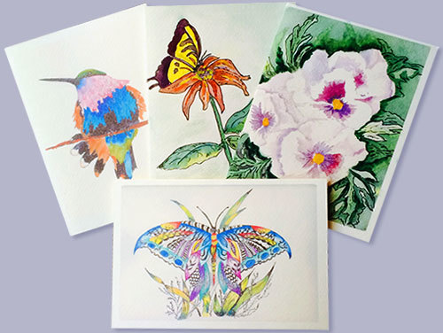 In The Garden Notecards (Set of 4)