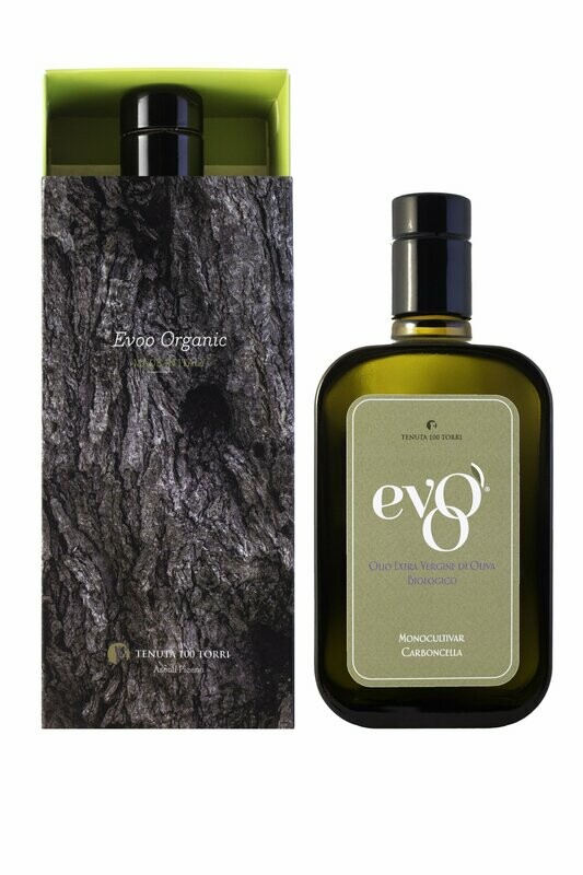 EVOO BIO Monovarietale Carboncella Marche - Bottiglia con scatola 500ml EVOO BIO Monovarietale Carboncella Marche - Bottiglia con scatola 500ml