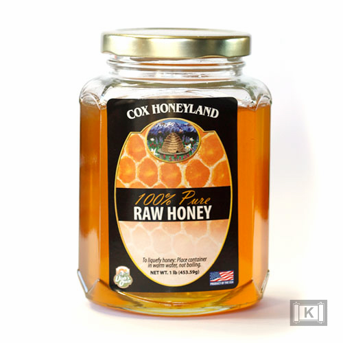 1 lb Pure Honey Glass Jar