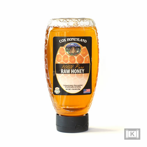 1 lb Pure Honey Inverted Bottle