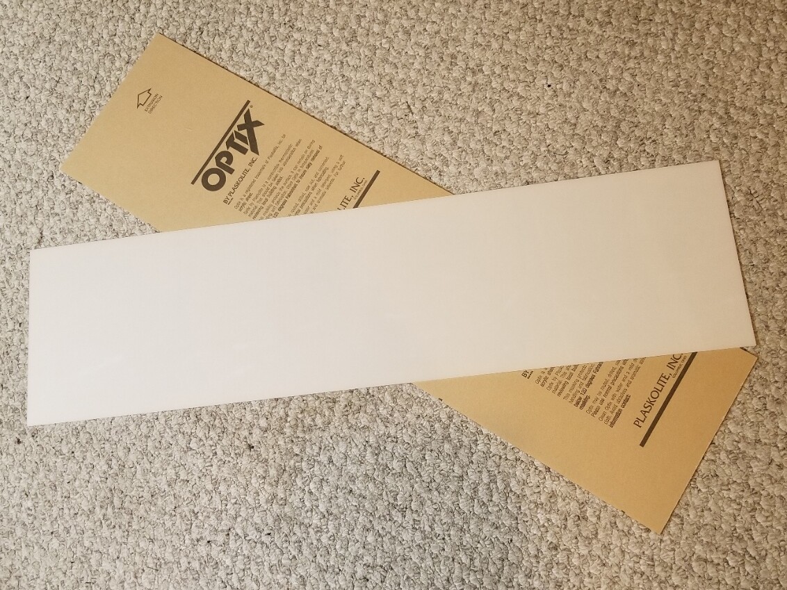 Acrylic White 35.71″ x 10.75&quot; Inch  REPLACEMENT ACRYLIC LENS