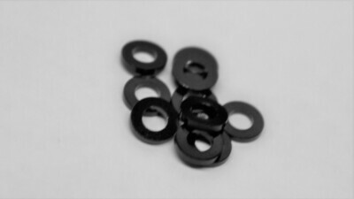 Black Aluminum M3 Ballstud Washers 1mm (10pcs)