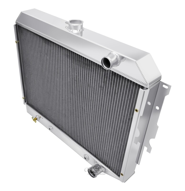 Champion Cooling 70-74 E-Body 26" radiator 3 row In/Out same side