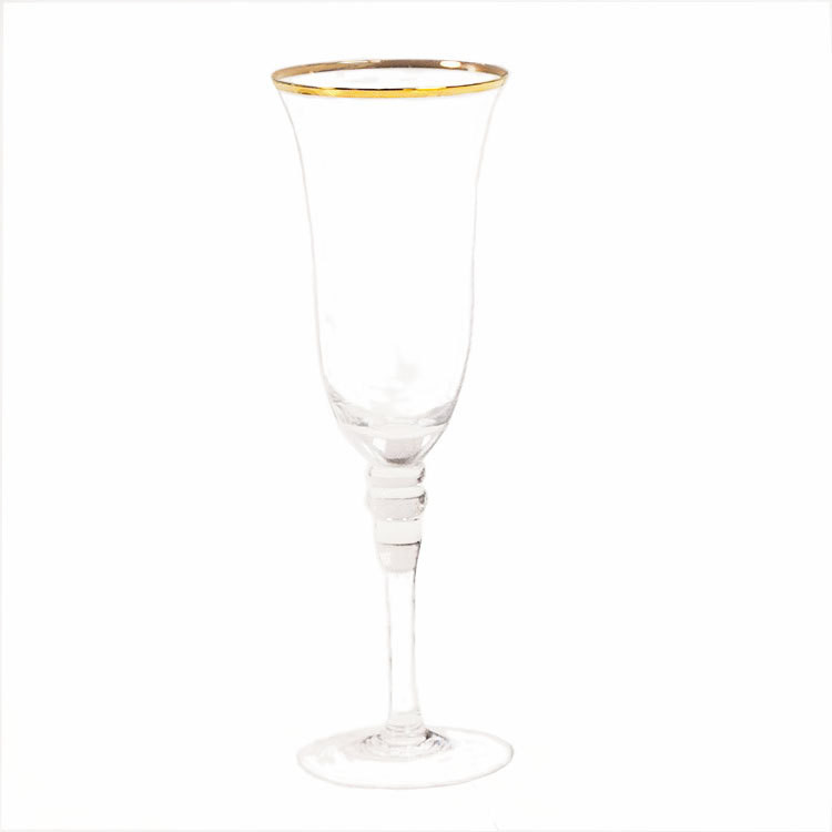 Gold Rim Glass - Champagne