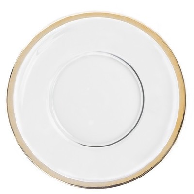 Gold Rim Clear Glass Charger Plate