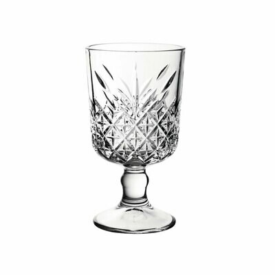Crystal Cut Clear Wine Cocktail Goblet