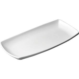 Oblong Plate - (White) 14" x 7"  ( 35.5cm x 18cm)