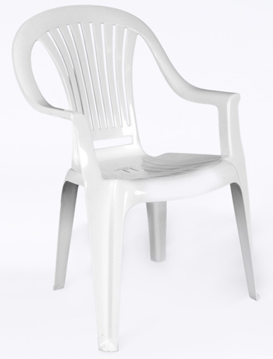 White Bistro Patio Arm Chair