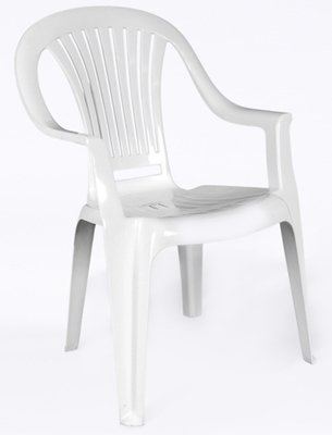 White Bistro Patio Arm Chair