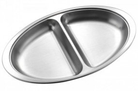 Oval Divided Vegetable Dish - 10" (22cm)