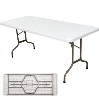 6' x 2'6 Plastic Trestle Table (Seats 6-8)