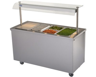 Hot Cupboard 4 Top Bain Marie with Heated Gantry Large