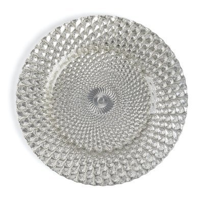 Pavone Silver Metal Charger Plate