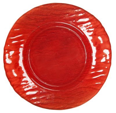 Red Glass Charger Plate