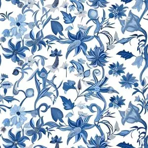Blue Floral Print - Napkin