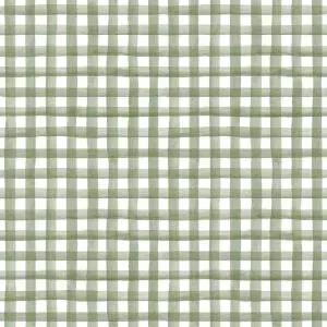 Olive Green, Gingham - Napkin
