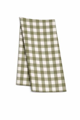 Olive Green, Gingham - Napkin