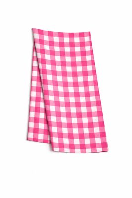 Bold Pink, Gingham - Napkin