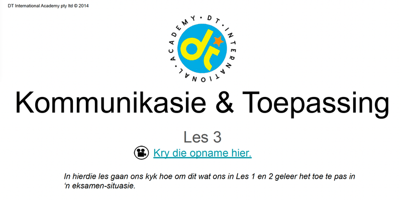 Afdeling D, Vraestel 1 - Presentation