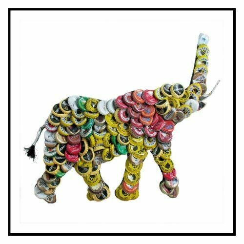 ELEPHANT SODA POP TOP WALL PLAQUE ELEPHANT SODA POP TOP WALL PLAQUE