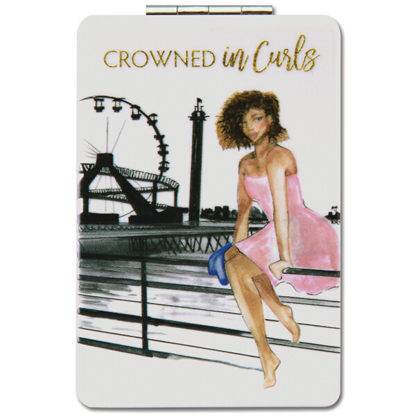 CROWNED IN CURLS COMPACT MIRROR