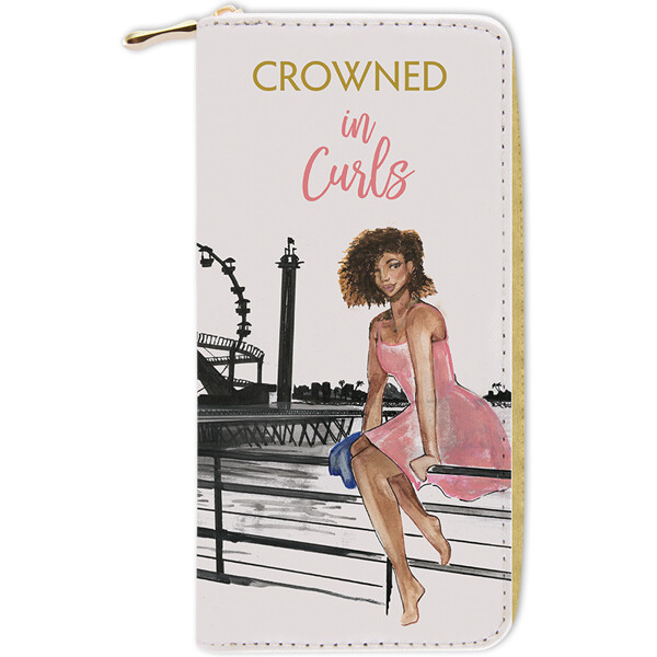 CROWNED IN CURLS CLUTCH WALLET CROWNED IN CURLS CLUTCH WALLET