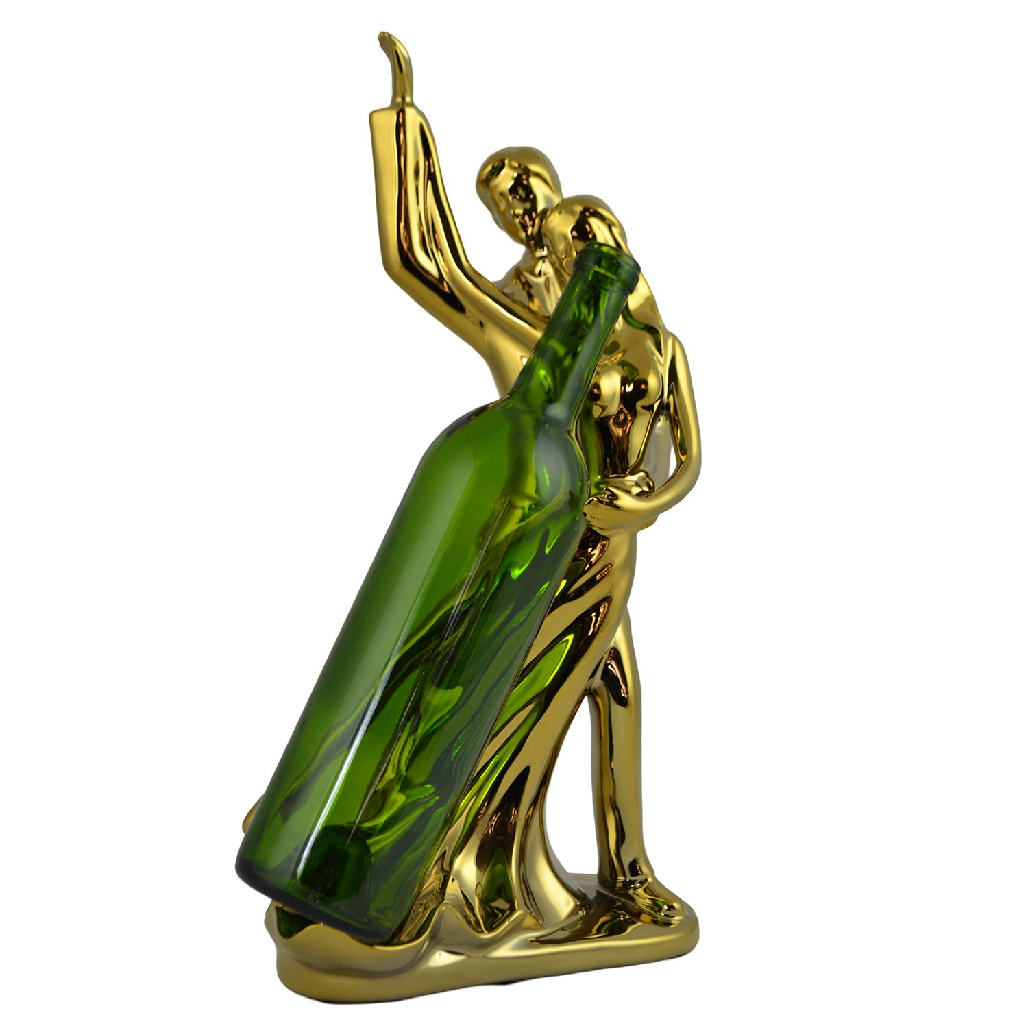 GOLDEN TANGO DANCERS WINE BOTTLE HOLDER GOLDEN TANGO DANCERS WINE BOTTLE HOLDER