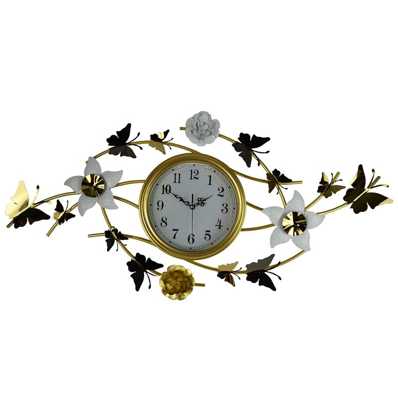 FLOWERS & BUTTERFLIES WALL CLOCK FLOWERS & BUTTERFLIES WALL CLOCK