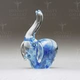 BLUE GLOW GLASS ELEPHANT BLUE GLOW GLASS ELEPHANT