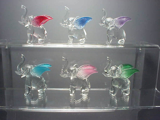 SIX GLASS ELEPHANT ANGELS SIX GLASS ELEPHANT ANGELS