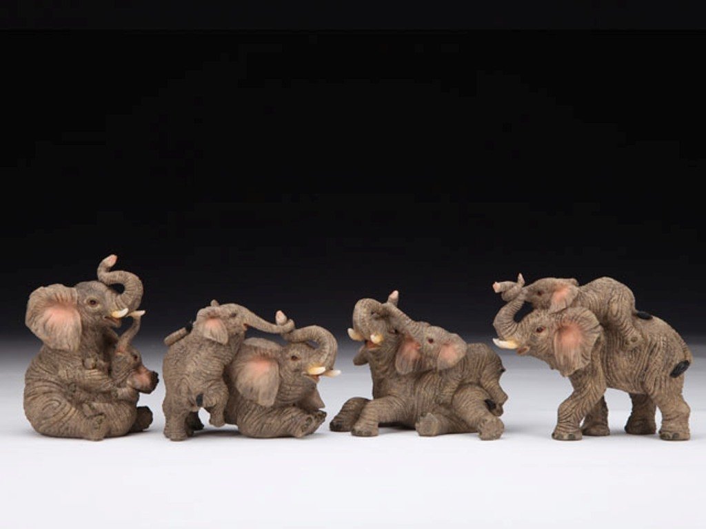 4 ASSORTED MOM and CUB ELEPHANTS 4 ASSORTED MOM and CUB ELEPHANTS