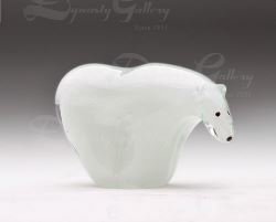 SMALL GLASS BLOWN POLAR BEAR SMALL GLASS BLOWN POLAR BEAR