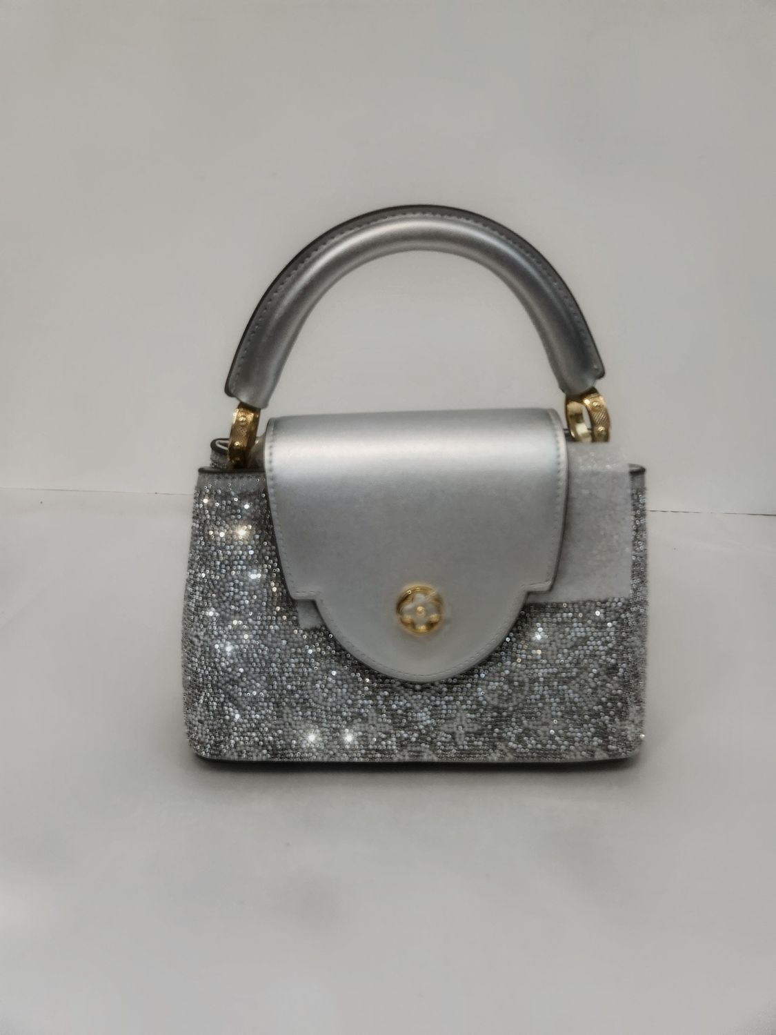 SILVER CROSSBODY MINI PURSE