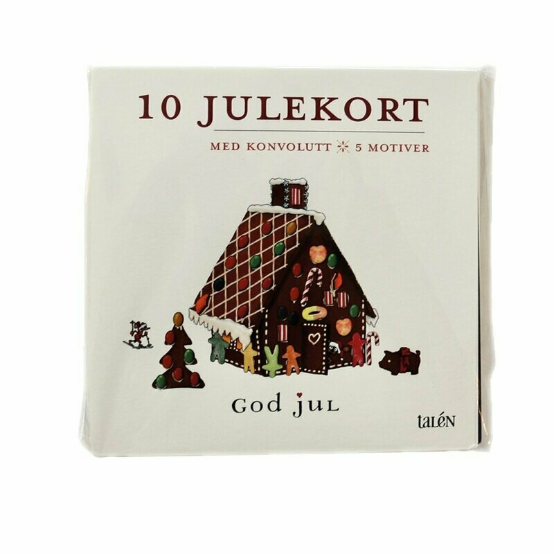 Pakke med 10 julekort