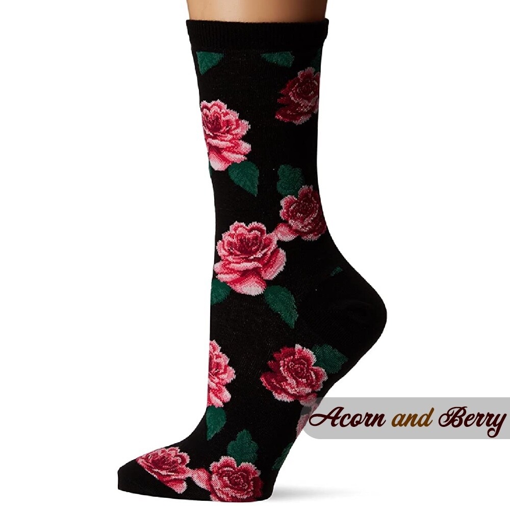 Rosy Feets! - Women’s Crew Socks