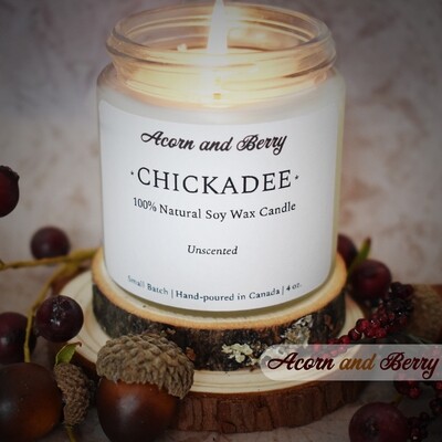 Chickadee - Hand-poured Soy Wax Candle