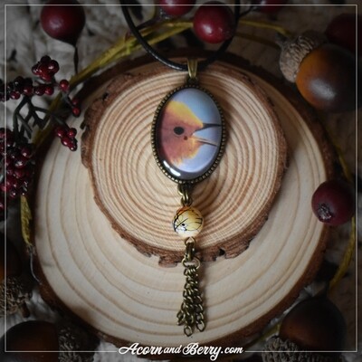 Yellow Warbler - Glass Cabochon Pendant