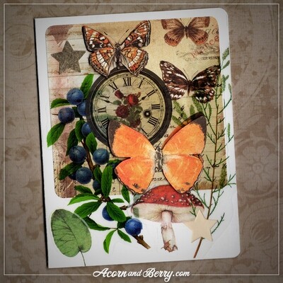 The Night Garden - Mixed-media Notecard